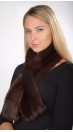 Dark Brown sable fur scarf, for women